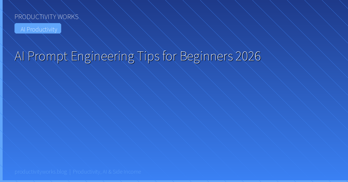 AI Prompt Engineering Tips for Beginners 2026
