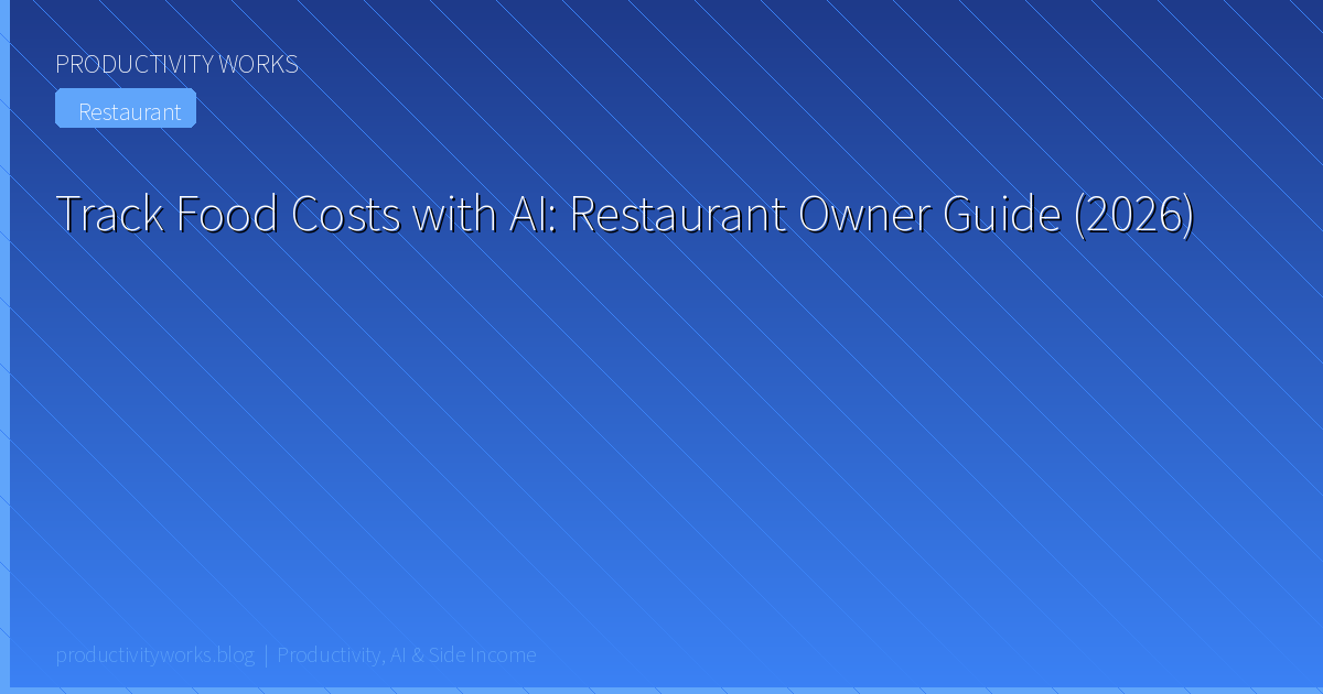 How to Track Food Costs with AI: A Small Restaurant Owner's