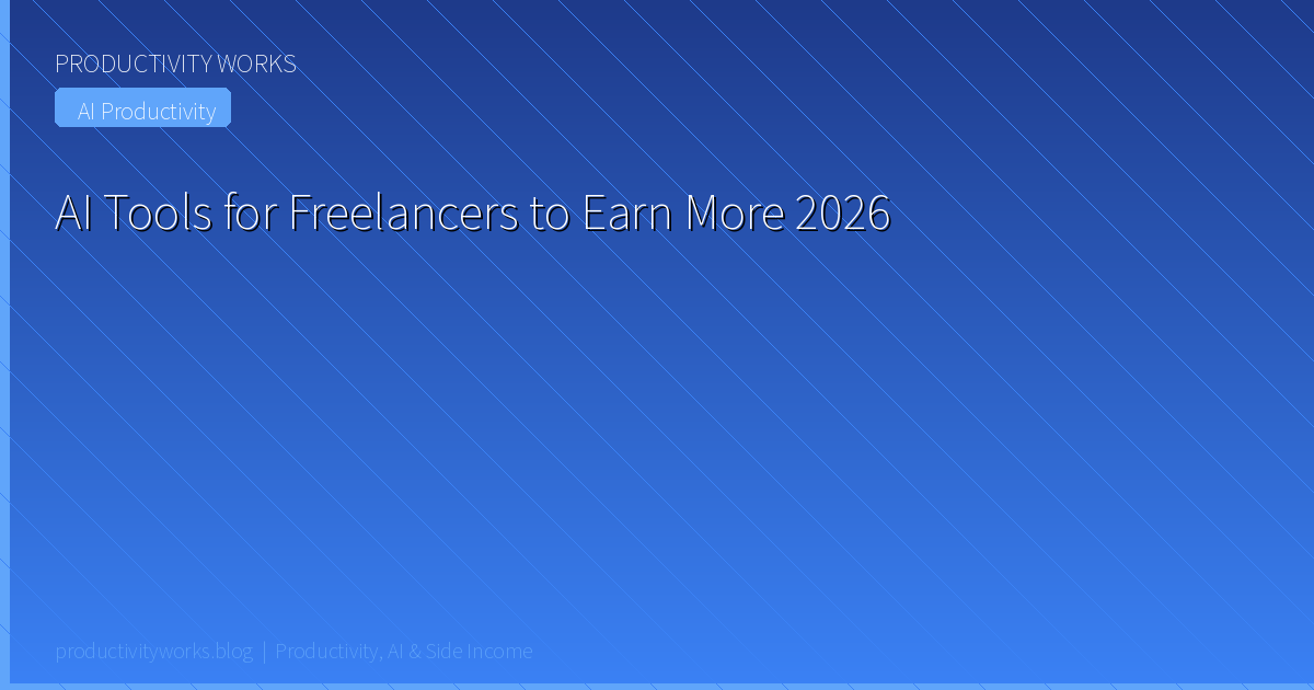 AI Tools for Freelancers to Earn More 2026