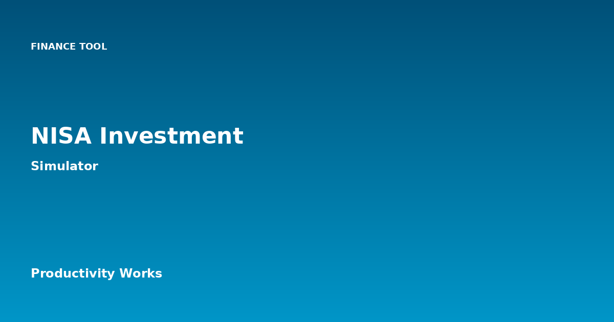 NISA Investment Simulator | Calculate Your Future Wealth